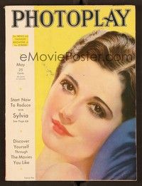 6e076 PHOTOPLAY magazine May 1932 wonderful art portrait of pretty Sidney Fox by Earl Christy!