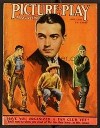 6e064 PICTURE PLAY magazine November 1921 four artwork images of Richard Barthelmess by Knox!