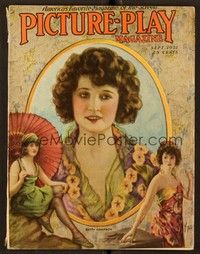 6e062 PICTURE PLAY magazine September 1921 three artwork images of pretty Betty Compson by Knox!