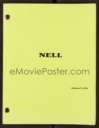 6e196 NELL revised draft script January 3, 1994 screenplay by William Nicholson!