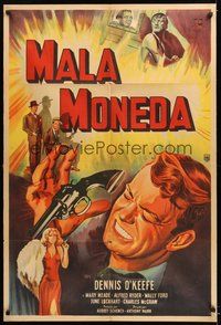 6f223 T-MEN Argentinean '48 Anthony Mann film noir, different O.W. art of Dennis O'Keefe!