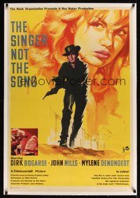 6f052 SINGER NOT THE SONG Italian 1sh '61 art of Dirk Bogarde, John Mills & Demongeot by Nistri!