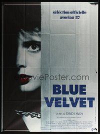 6f152 BLUE VELVET French 1p '87 directed by David Lynch, c/u of sexy Isabella Rossellini!