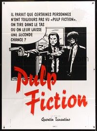 6f175 PULP FICTION second chance French 1p '94 Quentin Tarantino, great art of Travolta & Jackson!