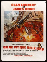 6f186 YOU ONLY LIVE TWICE French 1p R70s action art of Sean Connery as James Bond by McGinnis!