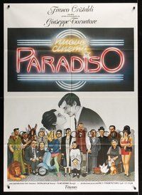 6f126 CINEMA PARADISO Italian 1p '89 Philippe Noiret & Salvatore Cascio, Cecchini art!