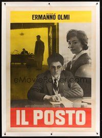 6f012 JOB linen Italian 1p '61 Ermanno Olmi's Il posto, early neorealism with unknown actors!