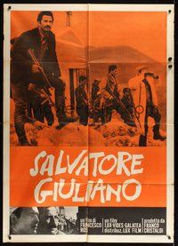 6f142 SALVATORE GIULIANO Italian 1p '65 Favalli art, Salvo Randone, Italian bandit!