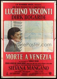 6f114 DEATH IN VENICE Italian 2p '71 Luchino Visconti's Morte a Venezia, Bogarde, Rieti artwork!
