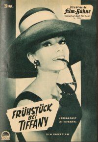 6f190 BREAKFAST AT TIFFANY'S German program '61 great images of sexy elegant Audrey Hepburn!