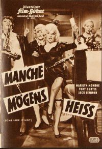 6f195 SOME LIKE IT HOT German program '59 sexy Marilyn Monroe with Tony Curtis & Jack Lemmon!