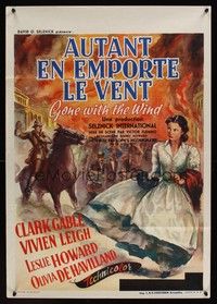 6g171 GONE WITH THE WIND Belgian R54 Clark Gable, Vivien Leigh, great different artwork!