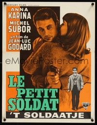 6g178 LE PETIT SOLDAT Belgian '63 Jean-Luc Godard, Anna Karina, Michel Subor!