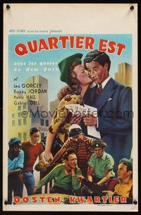 6g179 SMART ALECKS Belgian '50s artwork of Leo Gorcey & The East Side Kids with pretty Gale Storm!