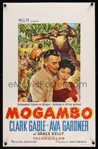 6g183 MOGAMBO Belgian '53 Clark Gable, Grace Kelly & Ava Gardner in Africa, directed by John Ford!