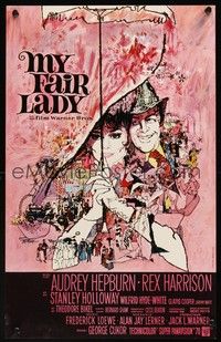 6g185 MY FAIR LADY Belgian R69 classic art of Audrey Hepburn & Rex Harrison by Bob Peak!