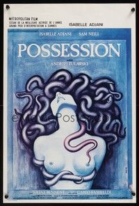 6g189 POSSESSION Belgian '76 wild artwork of sexy naked medusa-like woman by Basha!