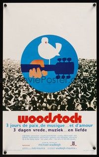 6g199 WOODSTOCK Belgian '70 legendary rock 'n' roll film, three days of peace, music... and love!