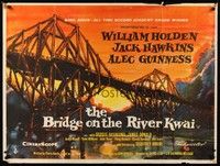 6g140 BRIDGE ON THE RIVER KWAI British quad R63 William Holden, David Lean classic, cool artwork!