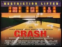 6g141 CRASH DS British quad '96 David Cronenberg, James Spader, bizarre sex movie!