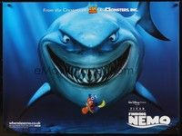 6g146 FINDING NEMO teaser British quad '03 best Disney & Pixar animated fish movie!
