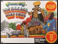 6g149 HARDER THEY COME British quad R77 Jimmy Cliff, Jamaican reggae music, really cool art!