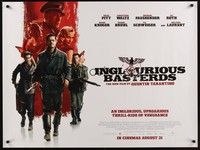 6g152 INGLOURIOUS BASTERDS advance DS British quad '09 Quentin Tarantino, Nazi-killer Brad Pitt!