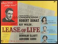 6g153 LEASE OF LIFE British quad '54 directed by Charles Frend, dare you judge parson Robert Donat
