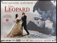 6g154 LEOPARD advance British quad R03 romantic close-up of Burt Lancaster & Claudia Cardinale!