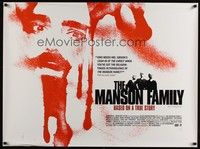 6g155 MANSON FAMILY British quad '03 historical violent murders, wild artwork of Charles Manson!
