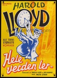 6g221 HAROLD LLOYD'S WORLD OF COMEDY Danish '62 one of the great comics of all time at his best!