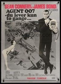 6g251 YOU ONLY LIVE TWICE Danish '67 different art of Sean Connery as James Bond!