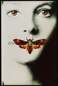 6g052 SILENCE OF THE LAMBS teaser English double crown '91 Jodie Foster with moth over mouth!