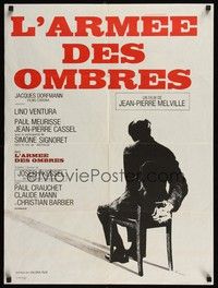 6g113 ARMY OF SHADOWS French 23x32 '69 Jean-Pierre Melville's L'Armee des ombres!