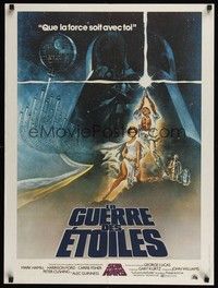 6g130 STAR WARS French 23x32 '77 George Lucas classic sci-fi epic, great art by Tom Jung!