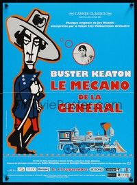 6g134 GENERAL French 15x21 R04 great different wacky artwork of Buster Keaton!