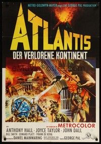 6g324 ATLANTIS THE LOST CONTINENT German '61 George Pal underwater sci-fi, cool fantasy art!