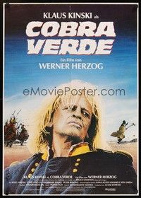 6g331 COBRA VERDE German '87 Werner Herzog, c/u of Klaus Kinski as most feared African bandit!