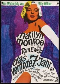 6g359 SEVEN YEAR ITCH German R66 Billy Wilder, great different sexy art of Marilyn Monroe!