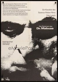 6g367 TESTAMENT OF DR. MABUSE German R70 Fritz Lang's psychotic criminal genius, creepy close-up!