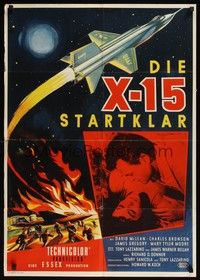 6g377 X-15 German '61 David McLean, cool different sci-fi artwork!