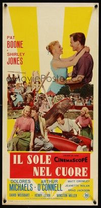 6g273 APRIL LOVE Italian locandina '58 romantic images of Pat Boone & Shirley Jones!