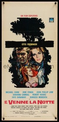 6g296 HURRY SUNDOWN Italian locandina '67 Michael Caine, Jane Fonda, great different art!