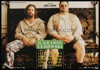 6g257 BIG LEBOWSKI Italian photobusta '98 Coen Brothers cult classic, Jeff Bridges & John Goodman!
