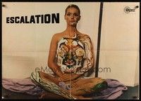 6g253 ESCALATION Italian lrg pbusta '68 sexy nude Claudine Auger wearing only body paint!
