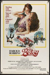 6h047 BETSY style B int'l 1sh '77 completely different artwork, F1 racer, fights & more!