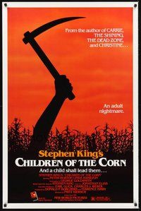6h081 CHILDREN OF THE CORN 1sh '83 Stephen King horror, and a child shall lead them!