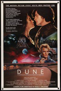 6h141 DUNE advance 1sh '84 David Lynch sci-fi epic, cool images of Kyle MacLachlan, Sting!