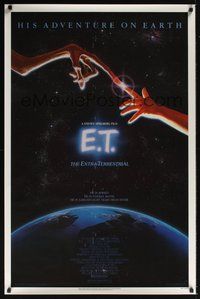 6h142 E.T. THE EXTRA TERRESTRIAL 1sh '82 Steven Spielberg classic, John Alvin art!