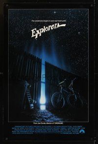 6h160 EXPLORERS int'l 1sh '85 directed by Joe Dante, the adventure begins in your own back yard!